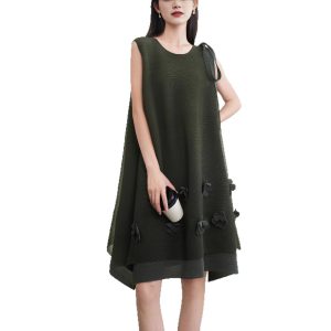 Sleeveless vest skirt A-line dress